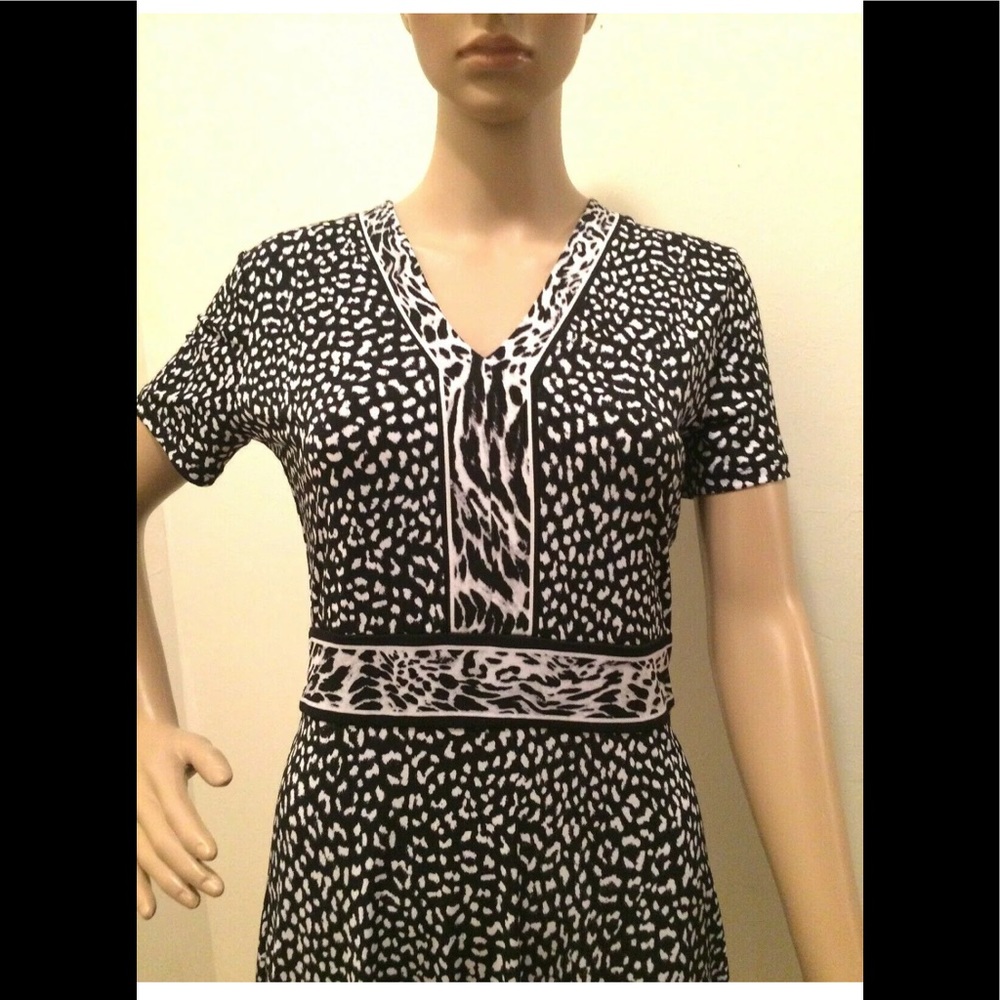 Michael Kors Womens A line Dress Size XS Black & White